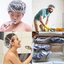 Load image into Gallery viewer, 100 PCS THICK DISPOSABLE SHOWER CAPS
