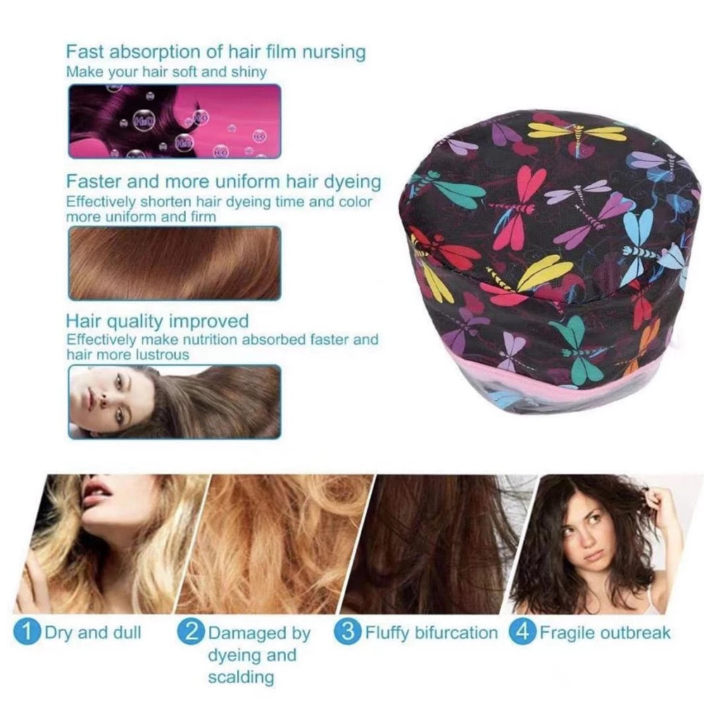 Corded Electric Thermal Heat Cap for a Deep Hair Conditioning